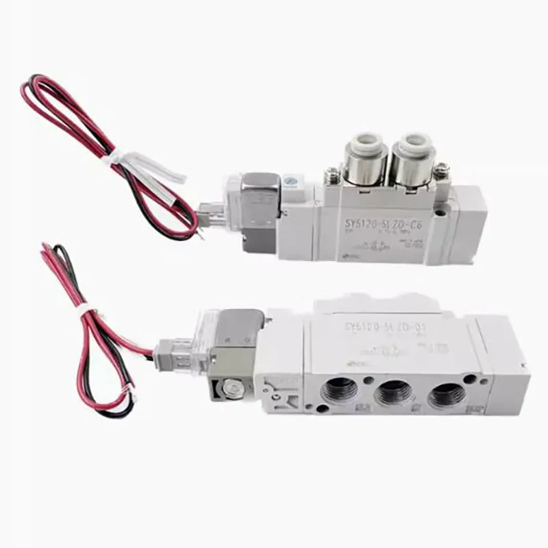 SMC SY series 5-way solenoid valve SY5220-5LZD-C8 Port Solenoid Valve Body ectromagnetic control valve DC24V