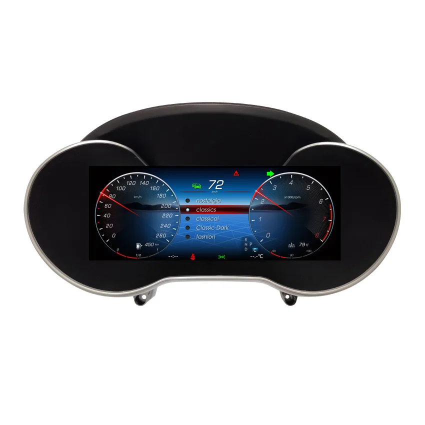 

Hot Selling 12.3" Digital Instrument Cluster for Mercedes-Benz C Class W205 GLC Class X253 Speedometer Support OEM Features