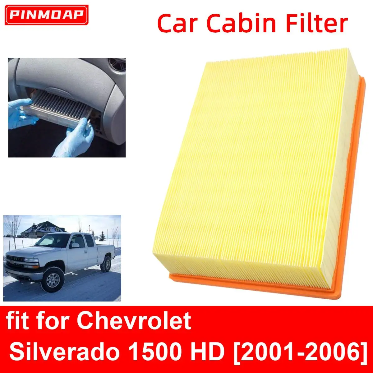 Car Engine  Cabin Air Filter for Chevrolet Silverado 1500 HD 2001-2006 Auto Filters Car Engine bon Fiber CA8755A 15908915 159089