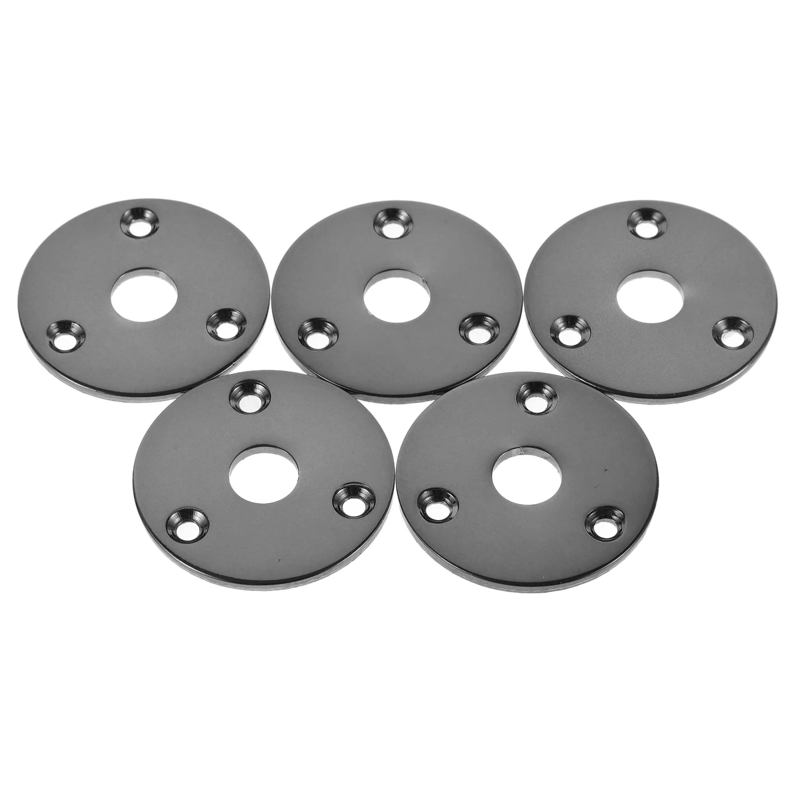 

5 Pcs Guitar Jack Output Plate Socket Electric Plates for Replacement Black Parts