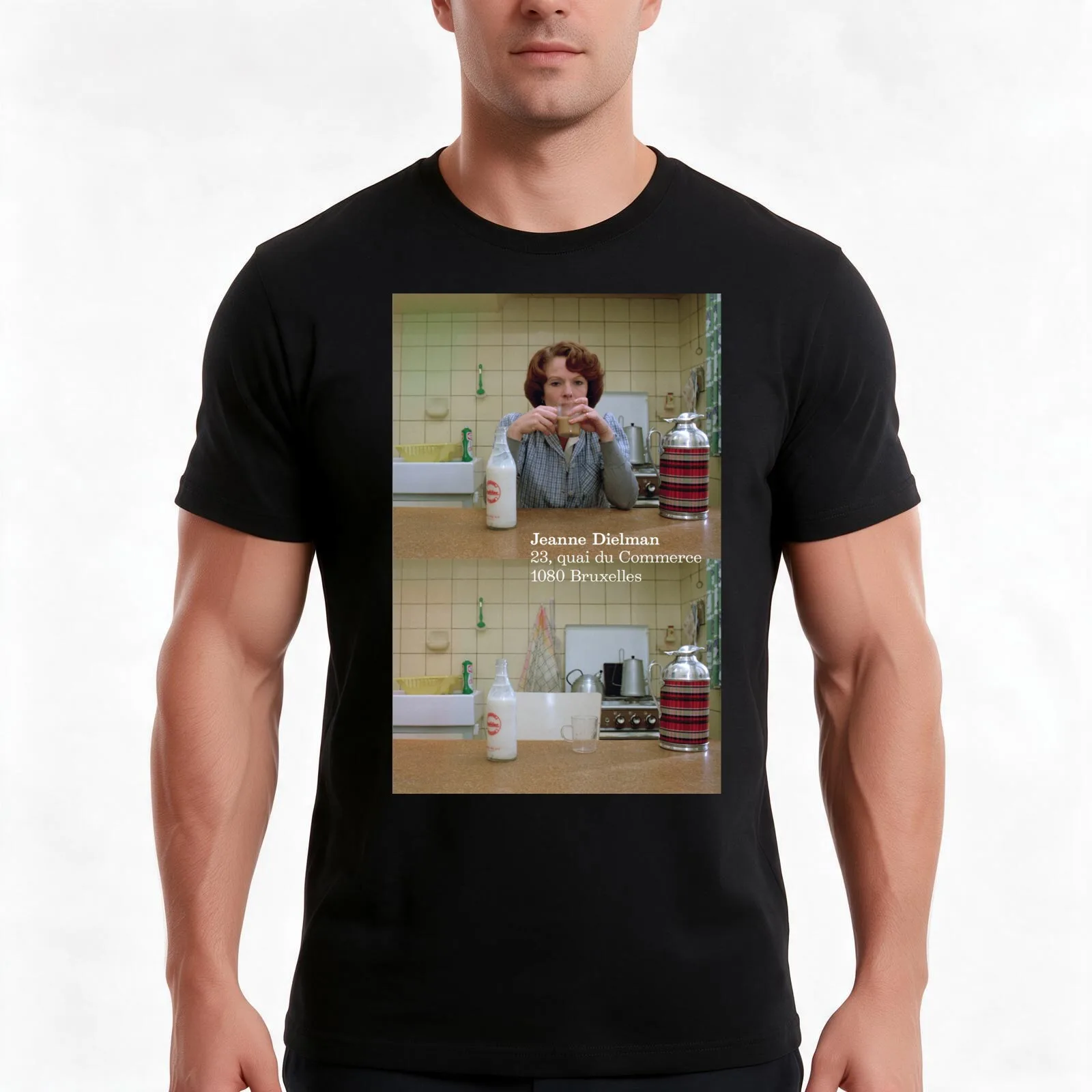 Jeanne Dielman, 23, Quai du Commerce 1080 Bruxelles T-Shirt, Summer Casual Cotton Tee, Oversized Streetwear Tops, 100% Cotton