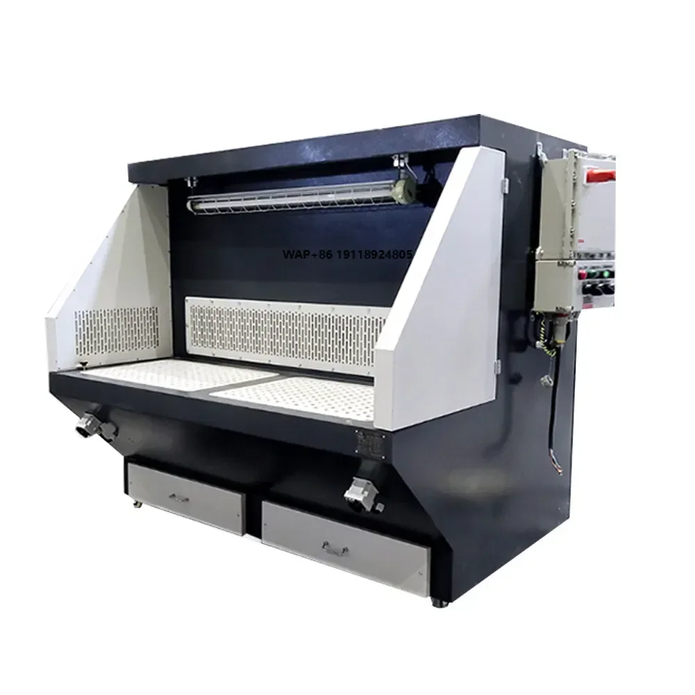 

Industrial Grinding Dust Collector Bench with Powerful Fan for Metal & Woodworking