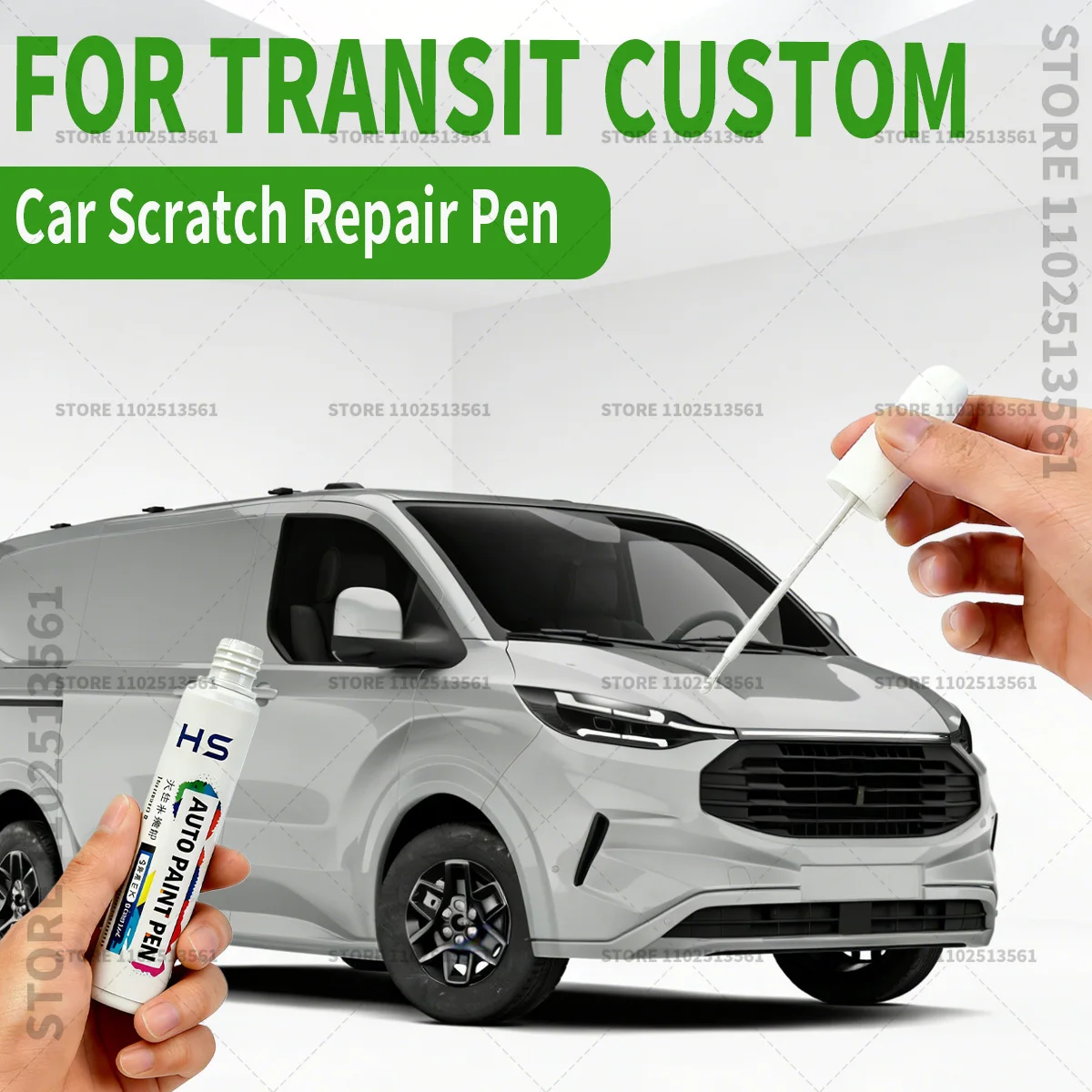 Car Paint Repair Pen Touch Up Scratch Remover DIY Auto Accessories Black lce White Blue Ingot Silver For Ford Transit Custom