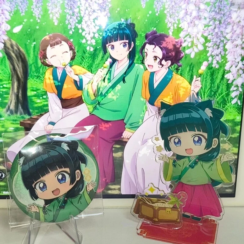 Anime The Apothecary Diaries Maomao Cosplay Badge Brooch Kawaii Standing Plate Figure Stand Desktop Ornament Accessory Prop