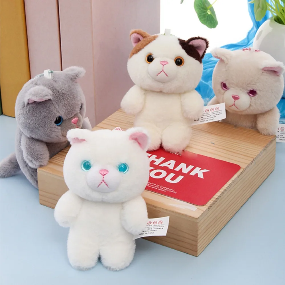 

Car KeyRing Meow Plush Cat Keychain Cartoon PP Cotton Cat Plush Keyring Cute Lovely Plush Cat Doll Pendant Female Girls