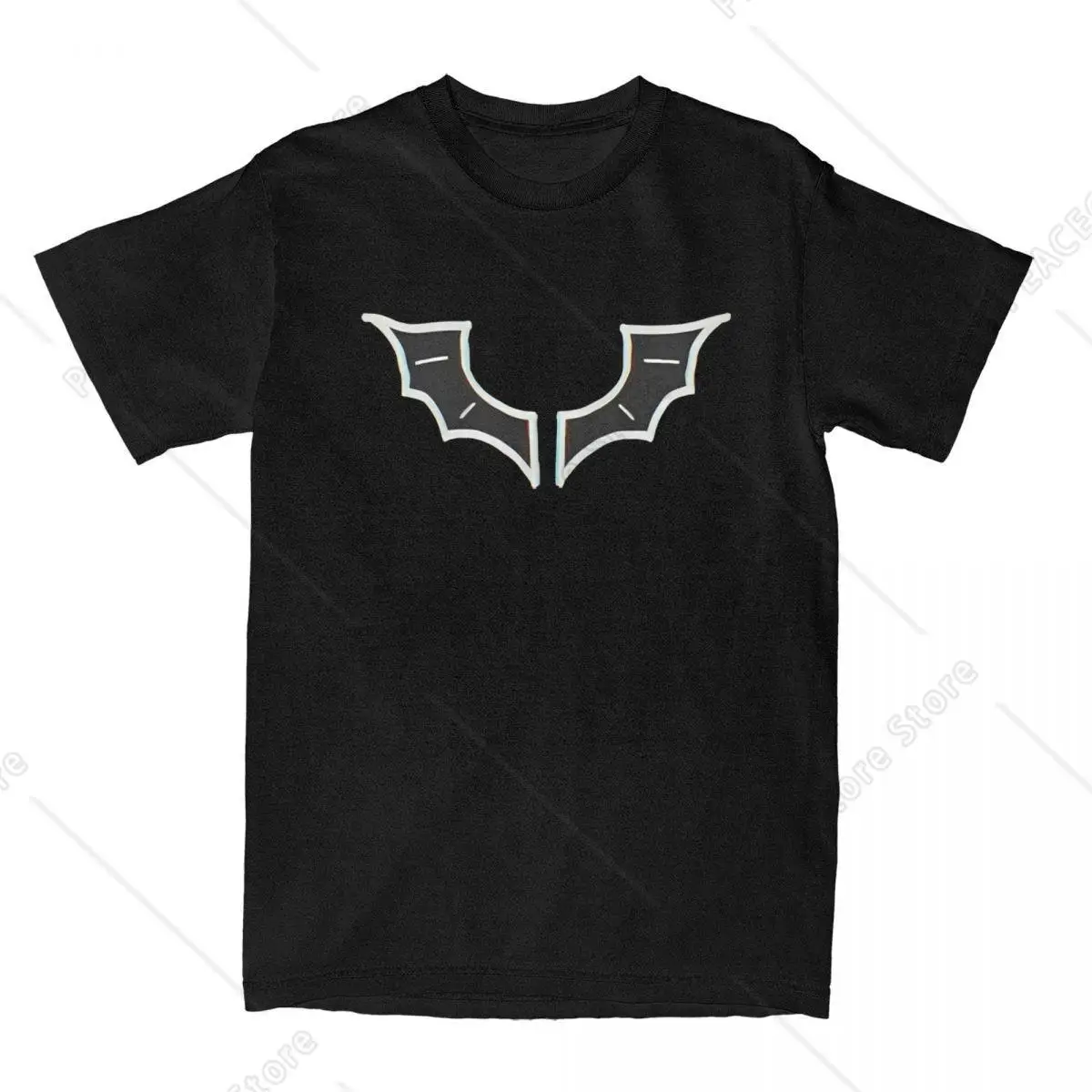 Men Bat Wings T-Shirts Duki Face Tattoo 100 Cotton Clothes Summer Funny Short Sleeve T Shirt O Neck Casual Tee Shirt Plus Size