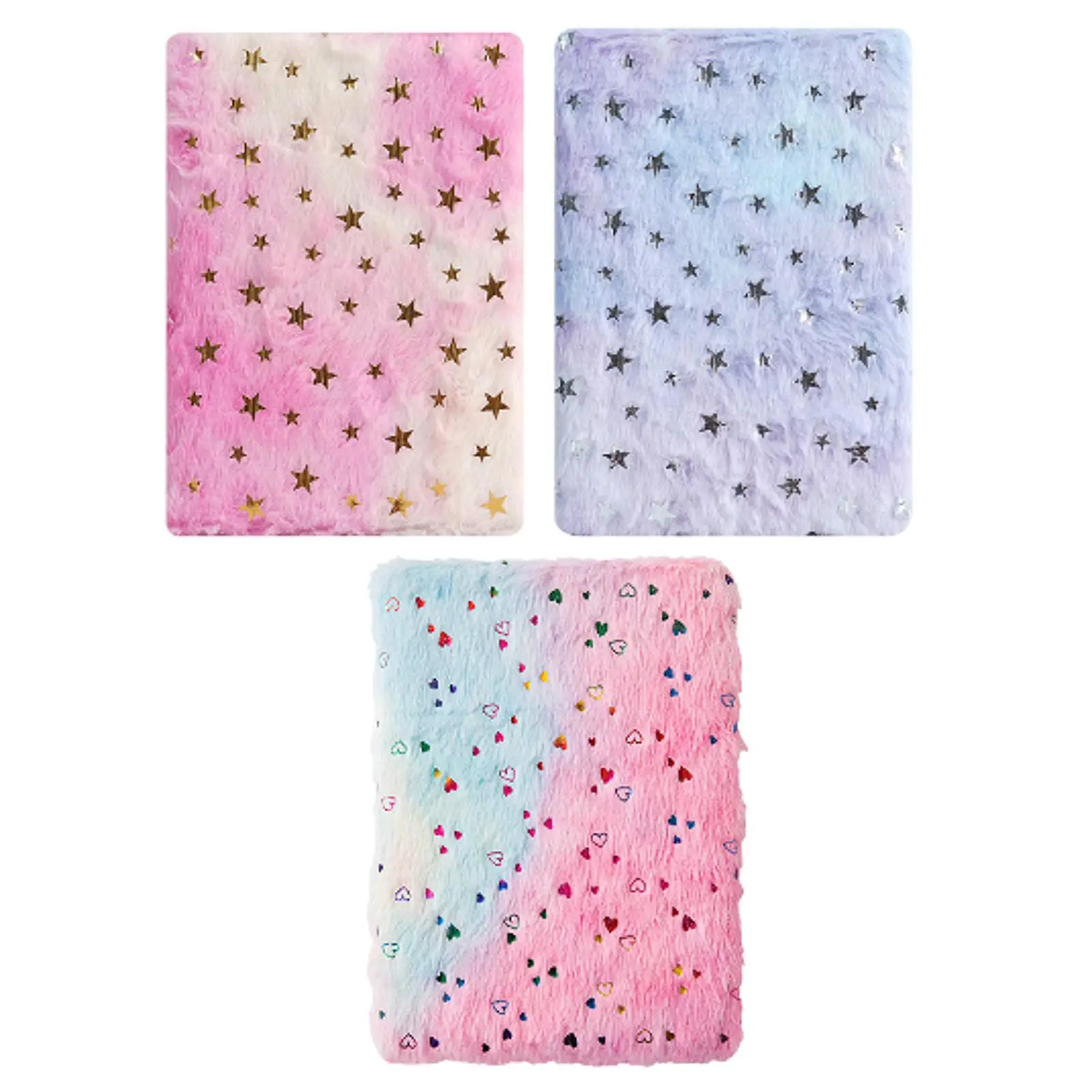 Blocco note per diario con copertina in peluche per adolescenti, forniture per ufficio, donne