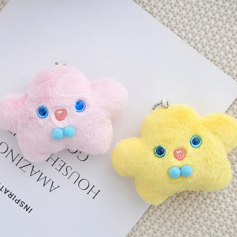 1pc Stelle Sveglie Peluche Bambola Squeak Portachiavi FAI DA TE Soffice Morbido Zaino Borsa Per Auto Ciondolo Pendenti E Ciondoli Per I Bambini Regalo Portachiavi Ciondolo