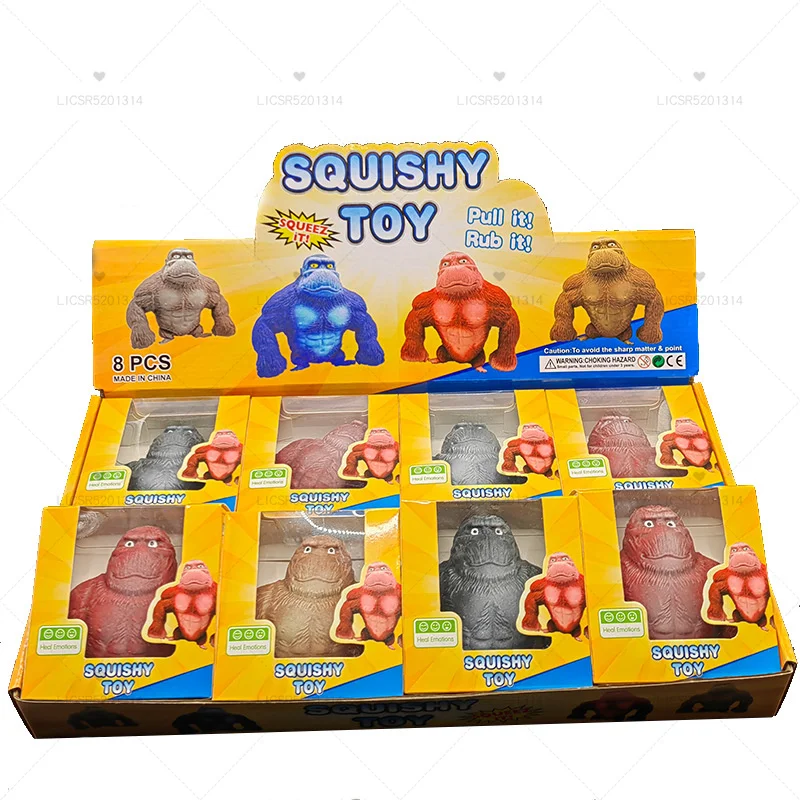 Squeeze Gorilla Toy Sensory Stress Toys Rubber Stretch And Squeeze Gorilla Gift For Kids At Home Office Car Funny Monkey Toys