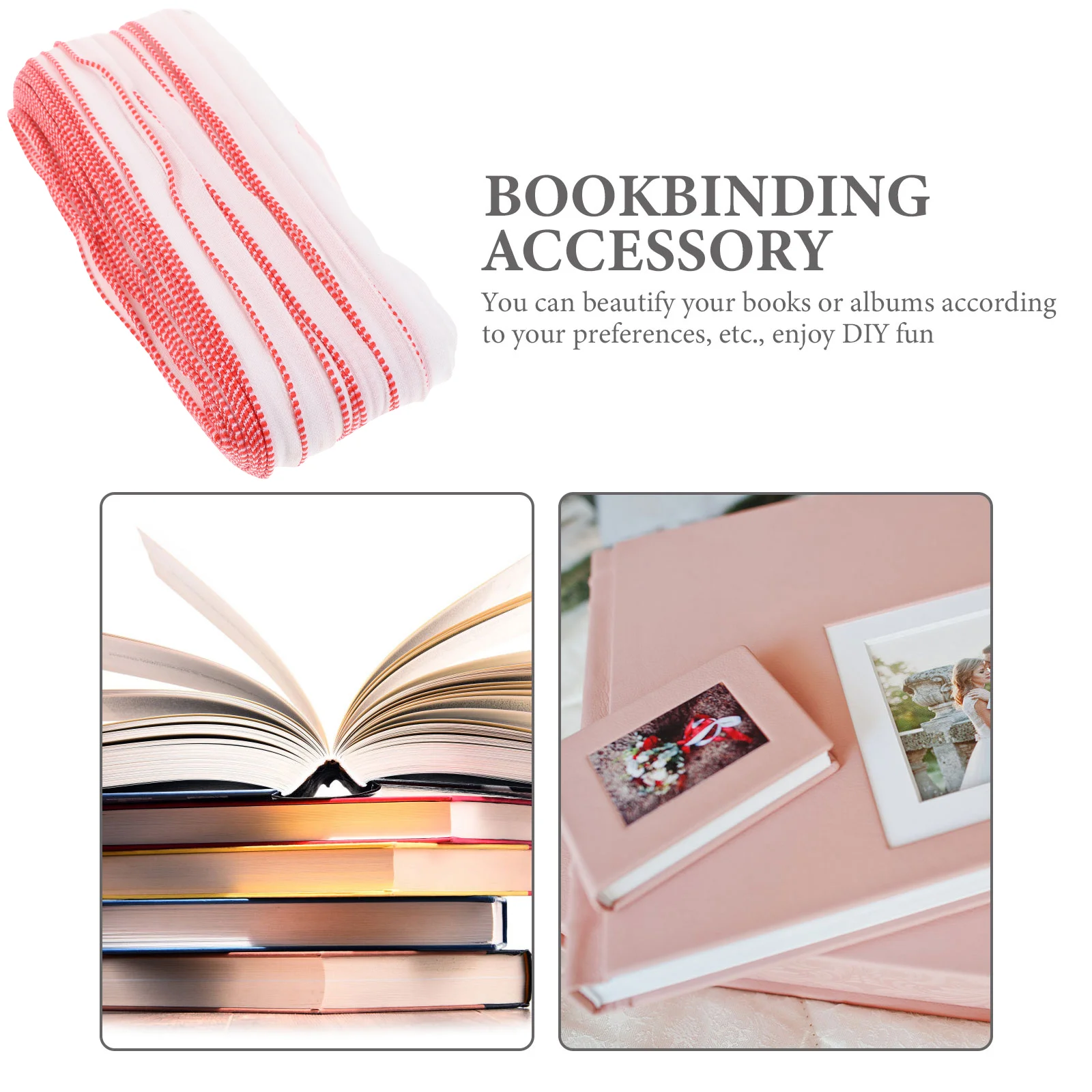 Book Band Binding Material for Bookbinding Supplies Belt Decoration Straps Cases