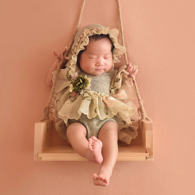 Newborn Baby Photography Props Deck Chair Wood Desk Tables Swing Infant Photo Shooting Fotografia Posing Accessories Prop