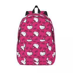 Hello Kitty Cartoon Custom Backpack Pretty Backpacks Girl Trekking Big High School Bags Custom Rucksack