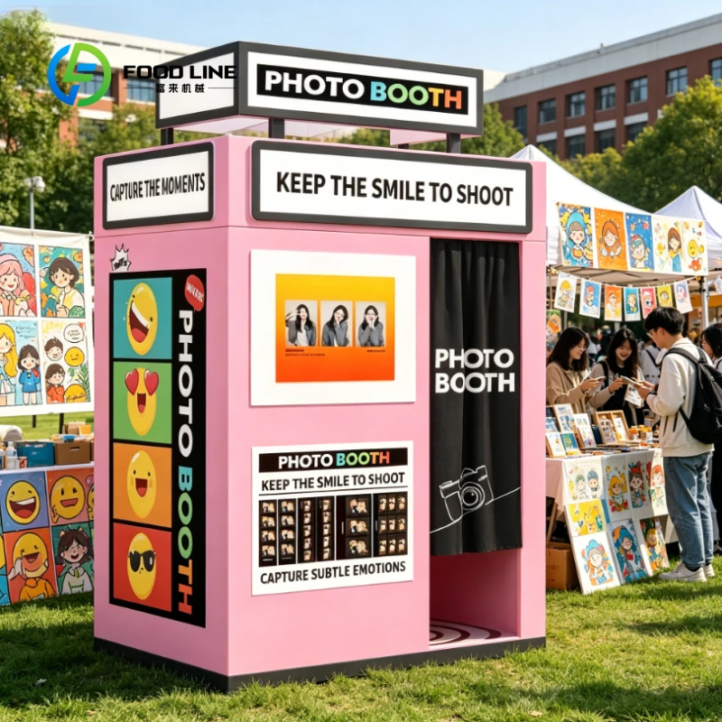 Customized Indoor Shopping Mall All-in-one Photo Booth Lift Screen WiFi Remote Control Selfie Kiosk with Smartphone Camera