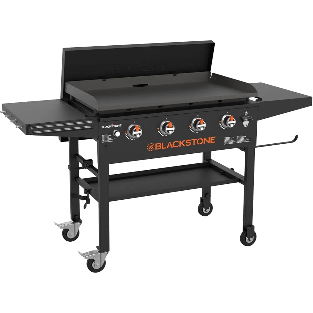 

Omnivore Outdoor Flat Top Gas Griddle W/ Hard Cover, 36” - for Breakfast, BBQ & Grilling W/ Steel Cooking Surface