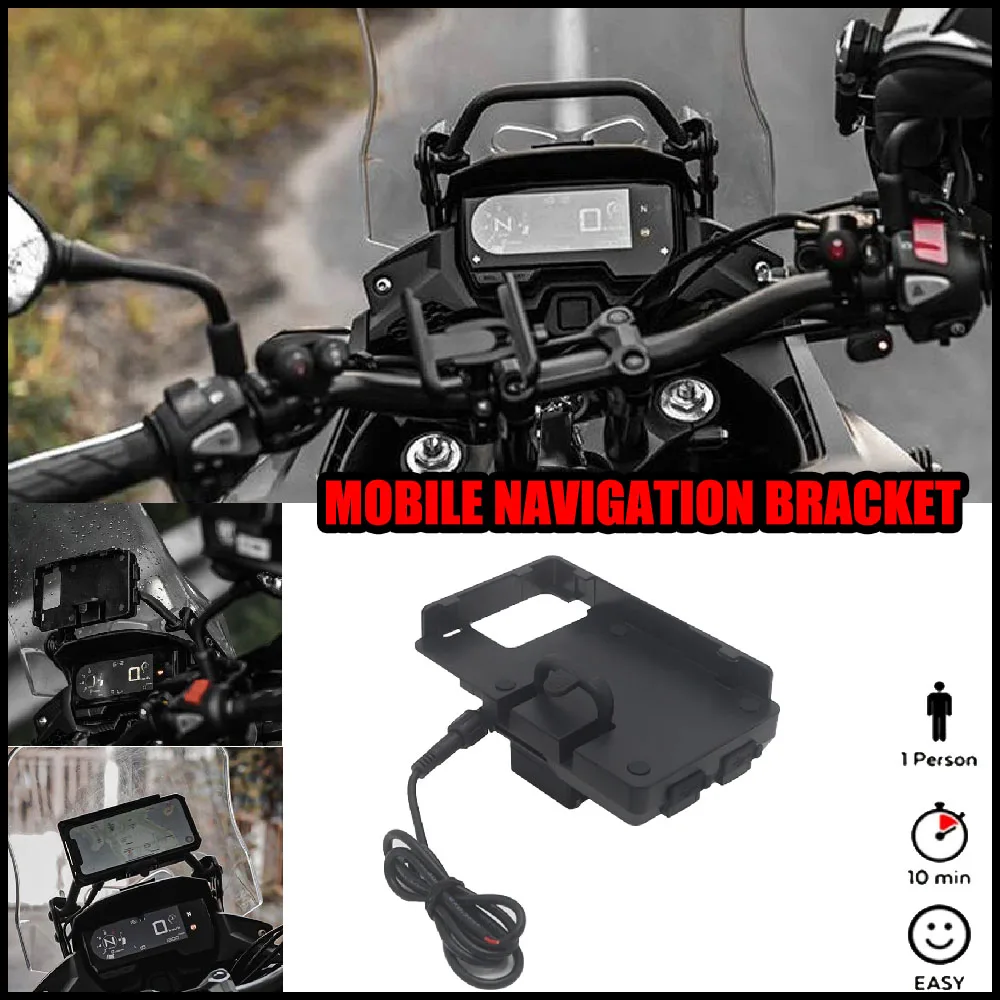 For Honda CB 500 X CB500 X 2021 2020 2019 Motorcycle USB Charging 12MM Mount FitFor HONDA CB500X Mobile Phone Navigation Bracket