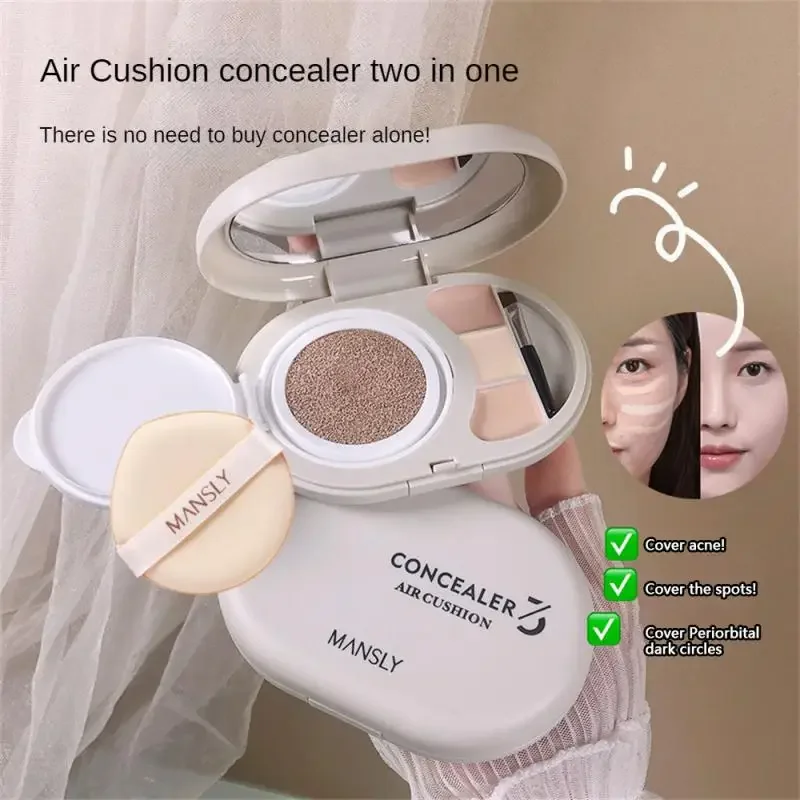 Whitening Air Cushion CC Cream With Concealer Palette Cushion Compact CC Foundation Cream For Face Korean Oil Control Cosmetics