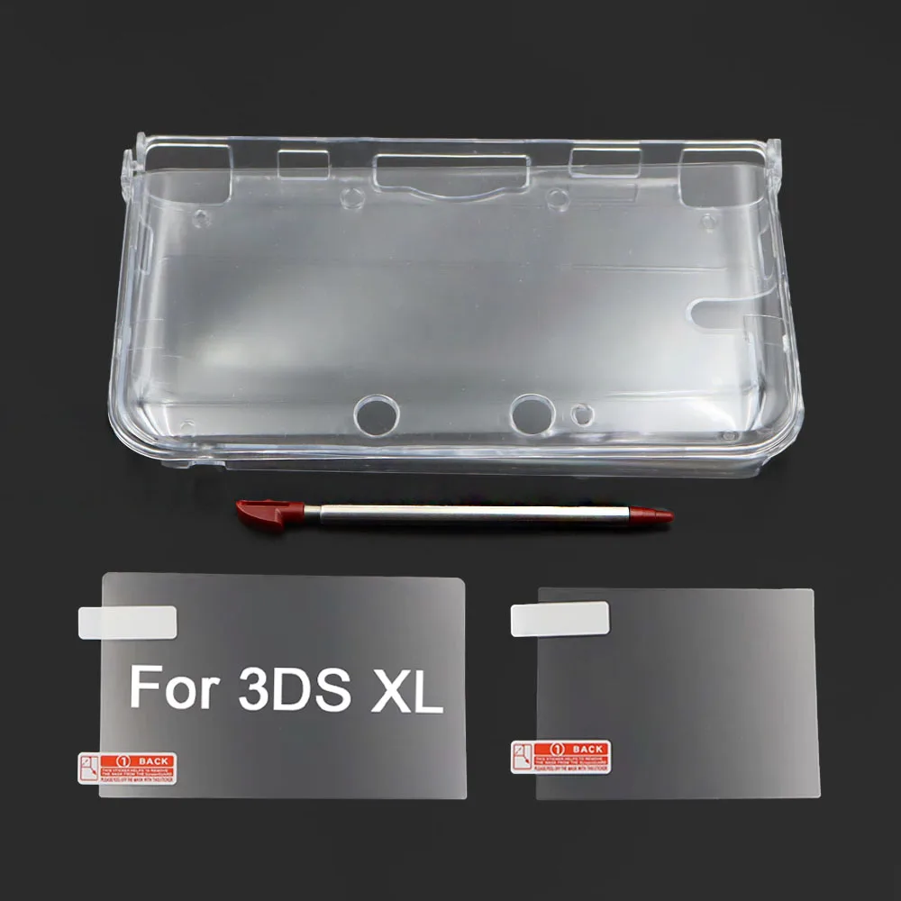 Für 3DS XL/LL geteilte transparente Schutzhülle, Kunststoff-Schutzfolie, Kunststoff-/dehnbarer Metall-Touchpen – Detail 8