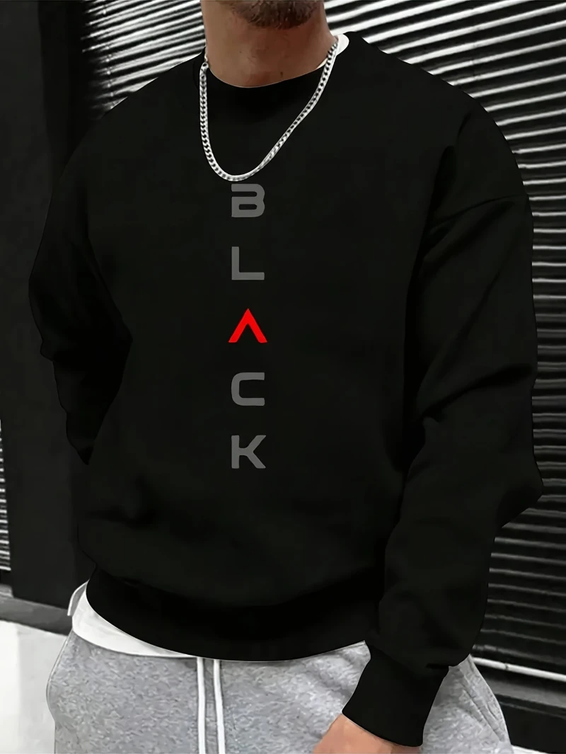 

Mens Crew Neck Long Sleeve Spring Autumn Men's 2025 Autumn and Winter Round-neck Hoodie Is for Both Men and Women Top