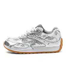 Zapatillas de deporte informales para mujer, zapatos Retro de diseñador para correr, tela de cuero genuino a la moda, zapatos de plataforma transpirables con altura aumentada - AliExpress 