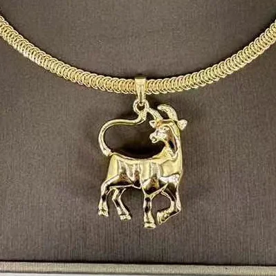 Fancy Top Quality Animal Lucky Deer Shape Huge Light Weight Jewelry Set Luxury Statement Collar Huge Pedants Jewellery For Party