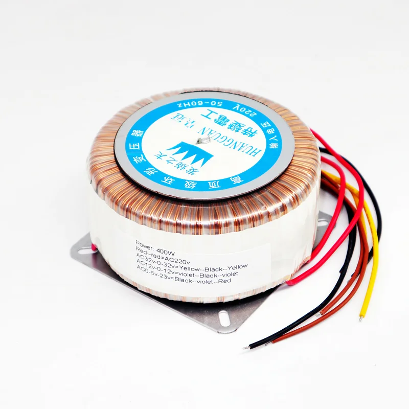 

400w Toroidal Transformer Dual voltage output AC 24v 26v 28v 30v 32v Double AC 12v Single 0-6v-23v for audio amplifier