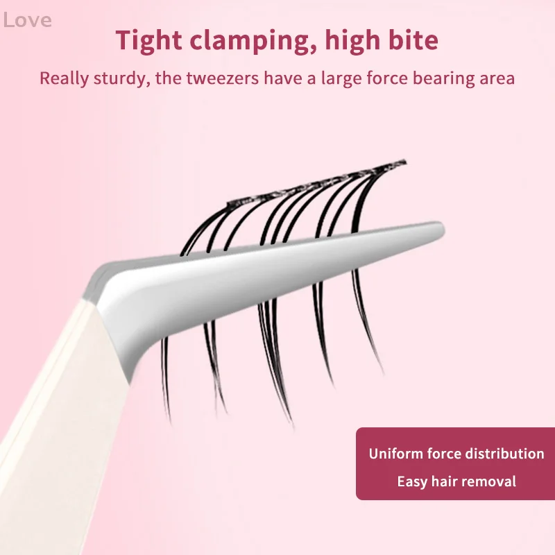 [L&P] ملاقط تمديد الرموش من الفولاذ المقاوم للصدأ مع مشبك دقيق ثلاثي الأبعاد لملحقات الرموش أداة مكياج احترافية