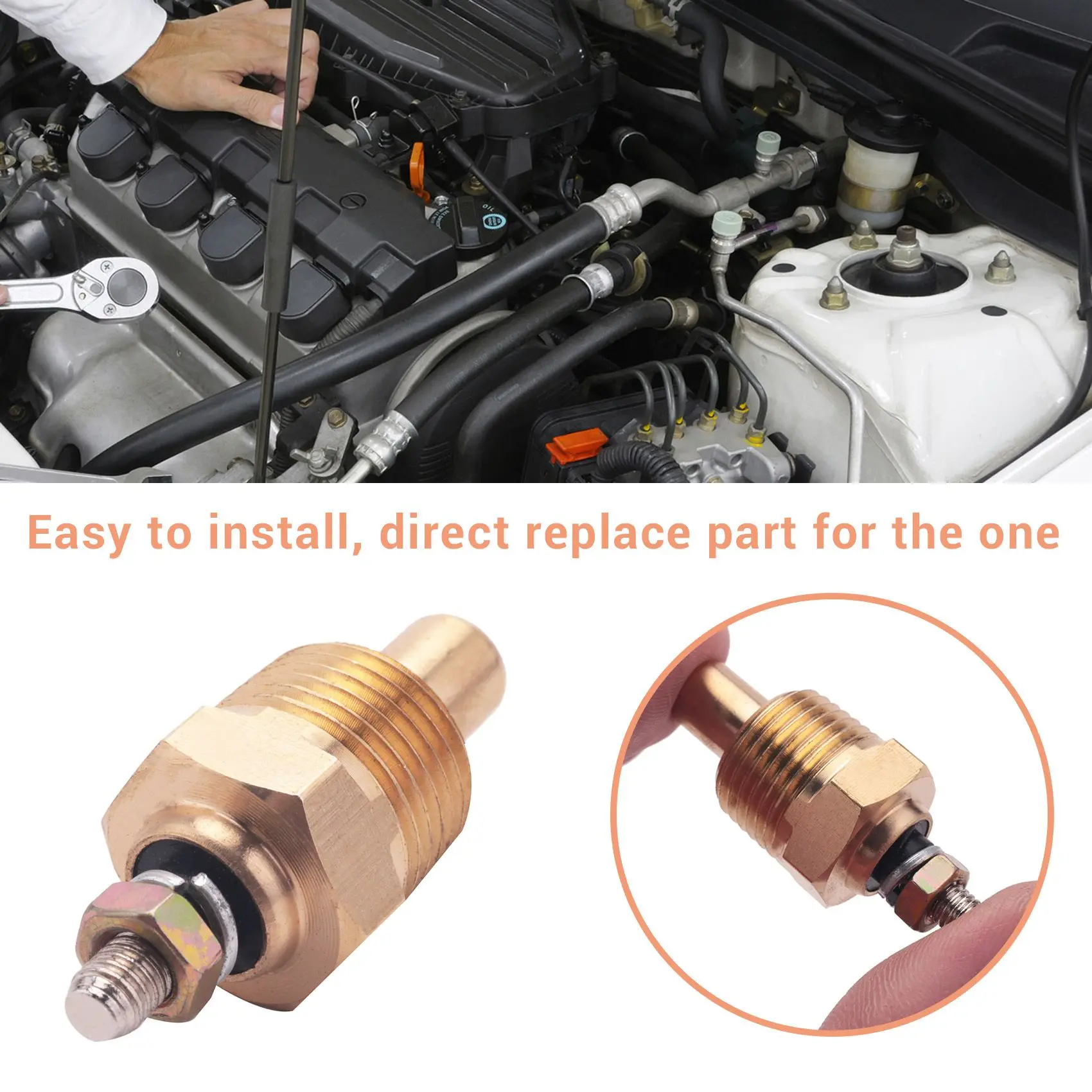 

Authentic Golden Water Temperature Sensor Replace For Mercury Mercruiser 806490T Sierra 18-5897 Mallory 9-42400