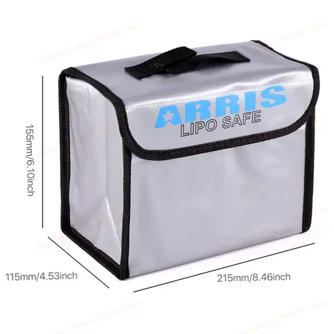 Brandsäker Lipo Guard säkerhetsväska bärbar explosionssäker 215x115x155mm för RC FPV racing drönare bilbatterier - säker förvaringsväska 8 best sales RC-bilväska - №7