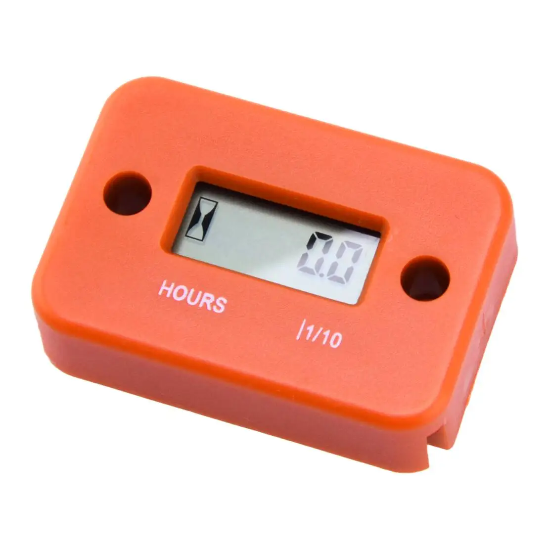 3V Orange Digital LCD Vibration Hour Counter Operating Engine Meter Fit for Generator Snow Blower Skid Steer Loader Motorcycle