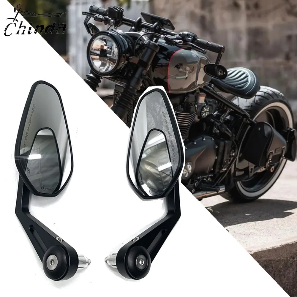 Motorcycle Bar End Mirror For Bonneville Bobber T100 T120 Street Triple Cup Trident Thruxton Street Twin Speed Triple