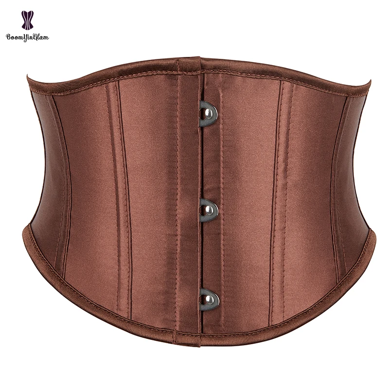 Brown Steampunk Women Clothing Underbust Body Shaper Mini Belt Waist Cincher Training Corset Plus Size Xs-xxl