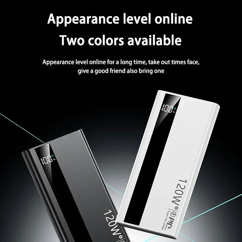 500000 مللي أمبير قدرة عالية 120 واط قوة البنك شحن سريع للغاية قوة البنك شاحن بطارية محمول آيفون سامسونج هواوي Xiaomi