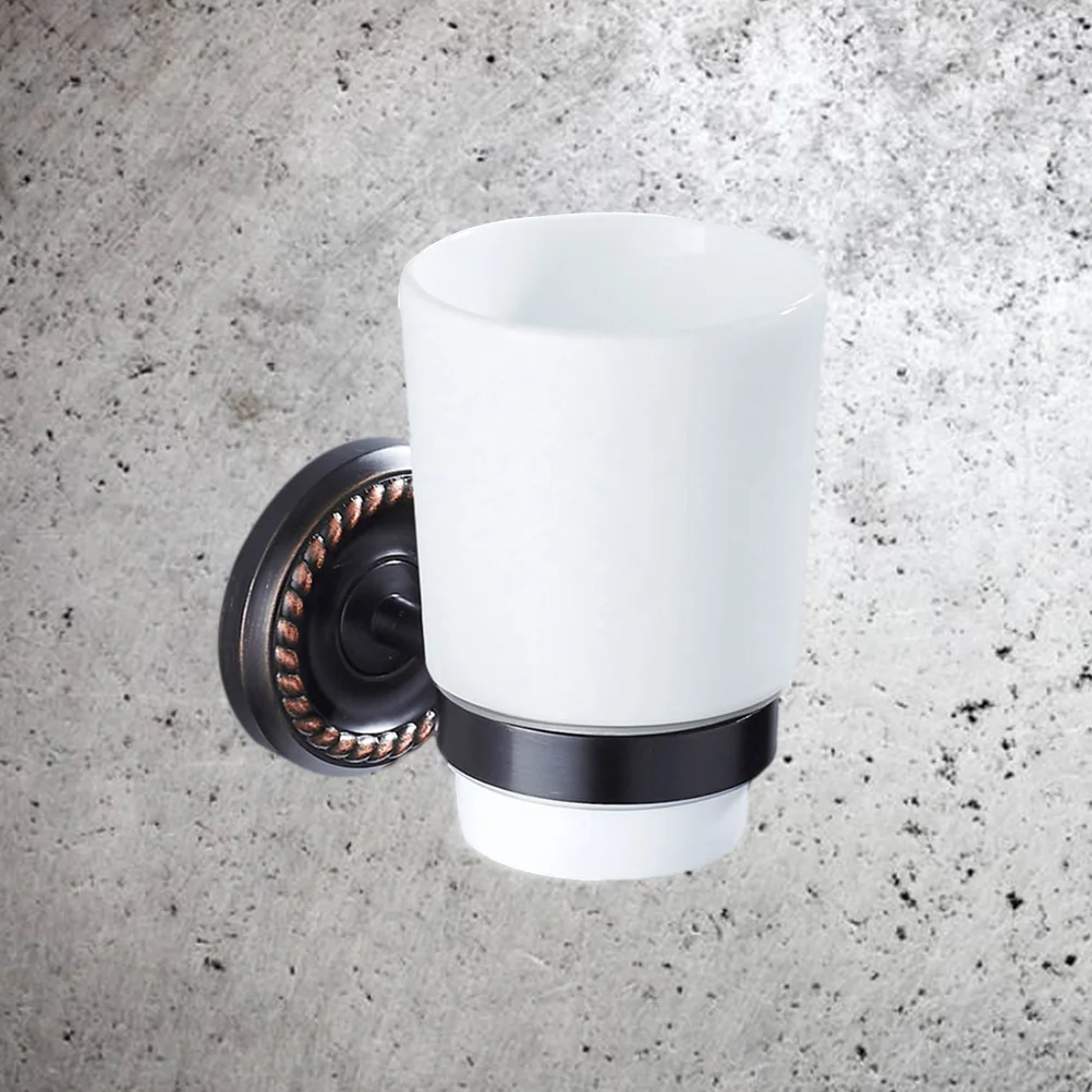 ชั้นวางของติดผนังทองแดงแบบเดี่ยว ที่วางแก้วน้ำในห้องน้ำ ที่แขวนแก้วน้ำ สไตล์ร่วมสมัย ติดตั้งง่าย ซ่อนได้