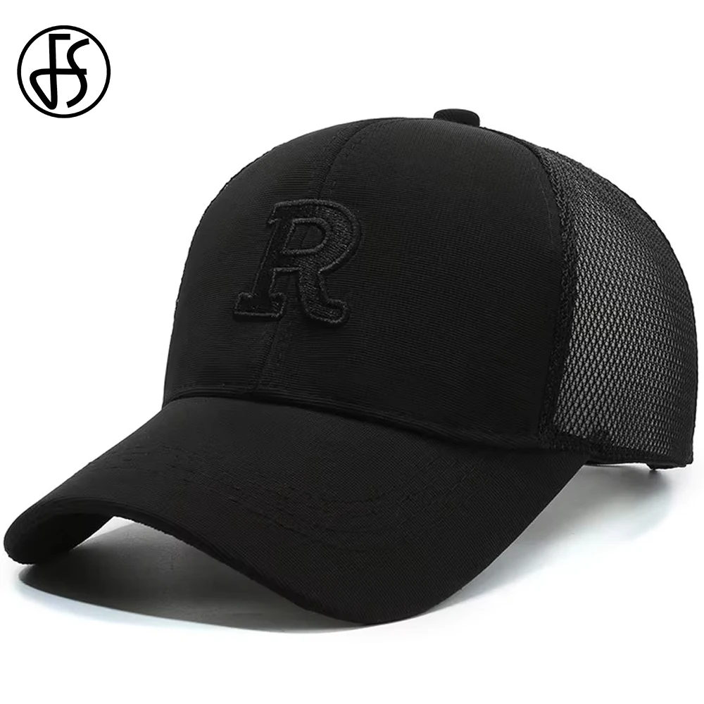 FS العصرية تنفس كاب رياضي شبكي للرجال الشارع الشهير الهيب هوب قبعة سائق الشاحنة النساء السود قبعات البيسبول رسالة قبعات للآباء العظام Masculino