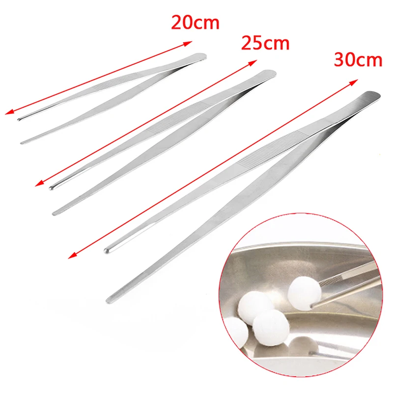 Stainless Steel Medical Dental Precision Long Straight Forceps Tweezers Gardening Succulent Plants Clip DIY Plier Tool