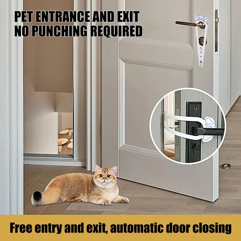 Cat Door Holder Latch With Design Cat Door For Exterior Door Keeps Dogs Out Of Litter & Food Dog Proof Cat Feeding Station