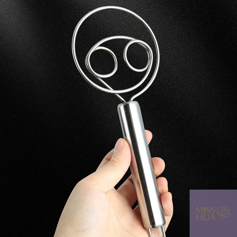 Baking Blender Tool, Stainless Steel Cake Pastry Dough Whisk Bread Mixer with Convenient Hanging Hole