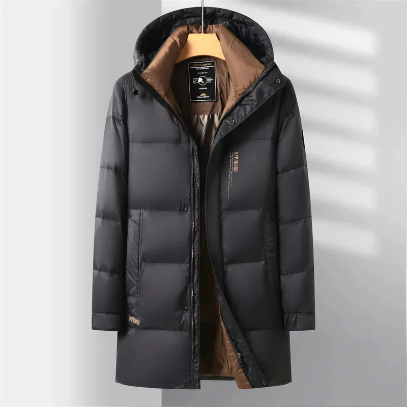 2025top down Jacke Herren Winter abnehmbarer Hut lässig Mode Ente verdickt Mantel neuen Stil warme kälte feste Kleidung Jack