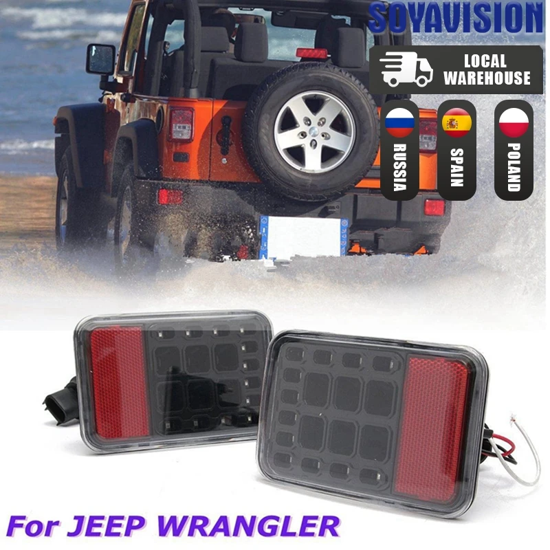 Car Tail light Accessories For Jeep Wrangler JK 2007-2018 Led Rear Bumper Fog Parking Reverse Brake Lights Lamp Assembly