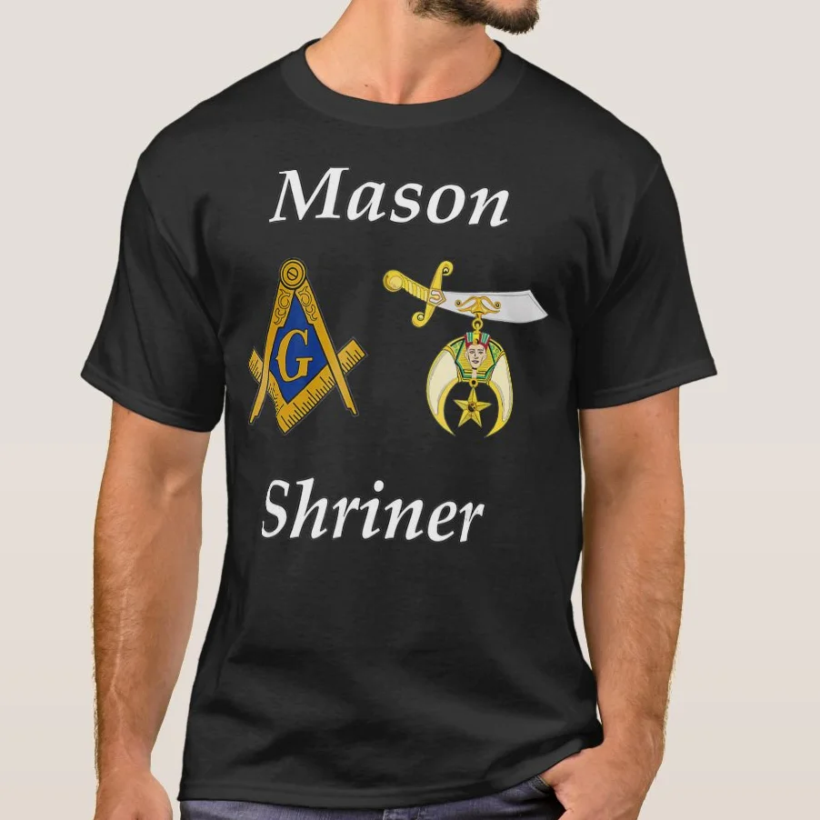 

Masonic Shriner Split T Mason Shrine Noble Freemason T Shirt. Short Sleeve 100% Cotton Casual T-shirts Loose Top Size S-3XL