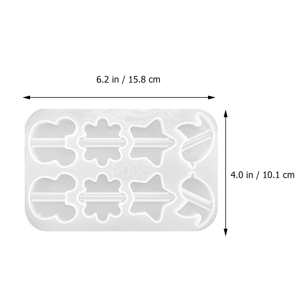 

2pcs Straw Accessories Mold Flexible Reusable Silicone Crown Buckle Epoxy Resin Jewelry Parts Decorations White Clasp Straw