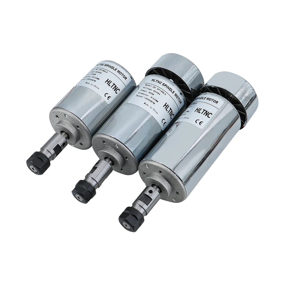 Nuovo Arrivo 200W 300W 400W 500W 800W 48V 110V DC Motore Mandrino di Raffreddamento Ad Aria Con ER11 o ER16 Raccogliere per Macchina Per Incidere di CNC
