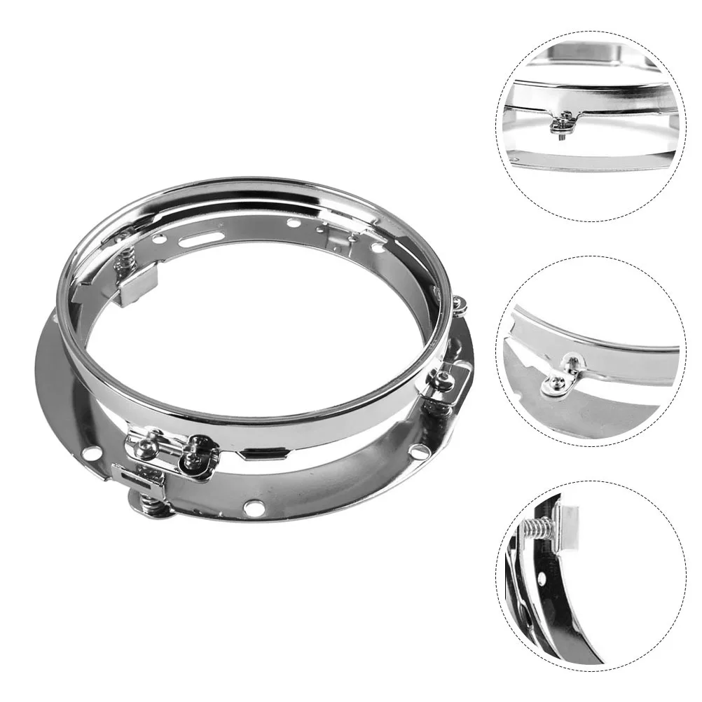 

Motorcycle Headlight Round Fixing Bracket Metal Light Modification Bracket Secure Headlamp Mount Motorcycle Accessory