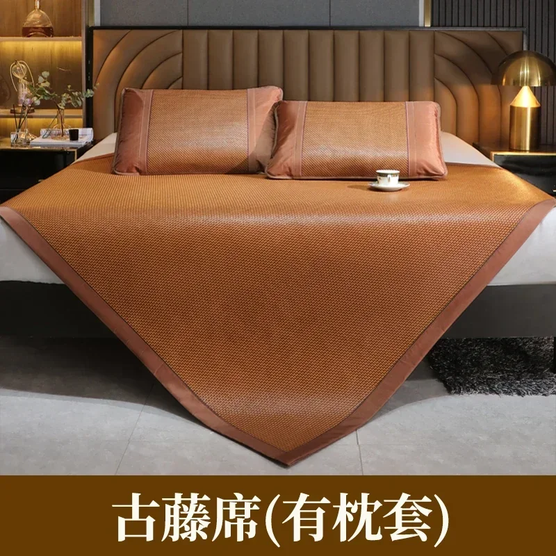 Cool mat rattan mat foldable ice silk mattress grass mat double-sided summer dual-use student dormitory single double summer bed