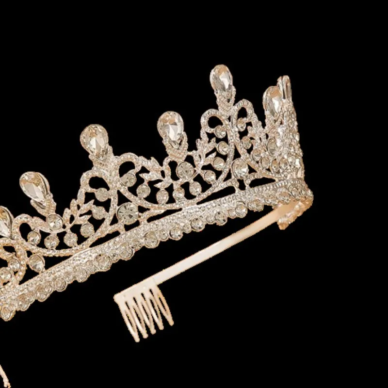 تيجان العرائس الأوروبية والأمريكية، أغطية الرأس، زينة الأميرة، التيجان، إكسسوارات الشعر، إكسسوارات فستان الزفاف