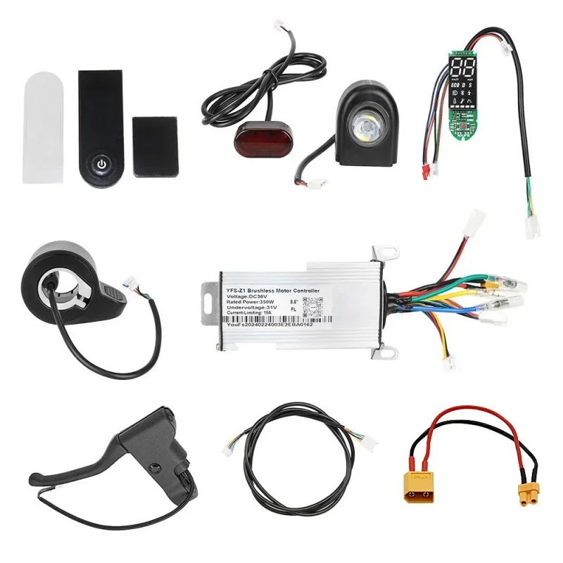 Universal 36V 350W Bluetooth Digital Display Control Set - with Accelerator Throttle & Instrument for Kids Electric Scooter