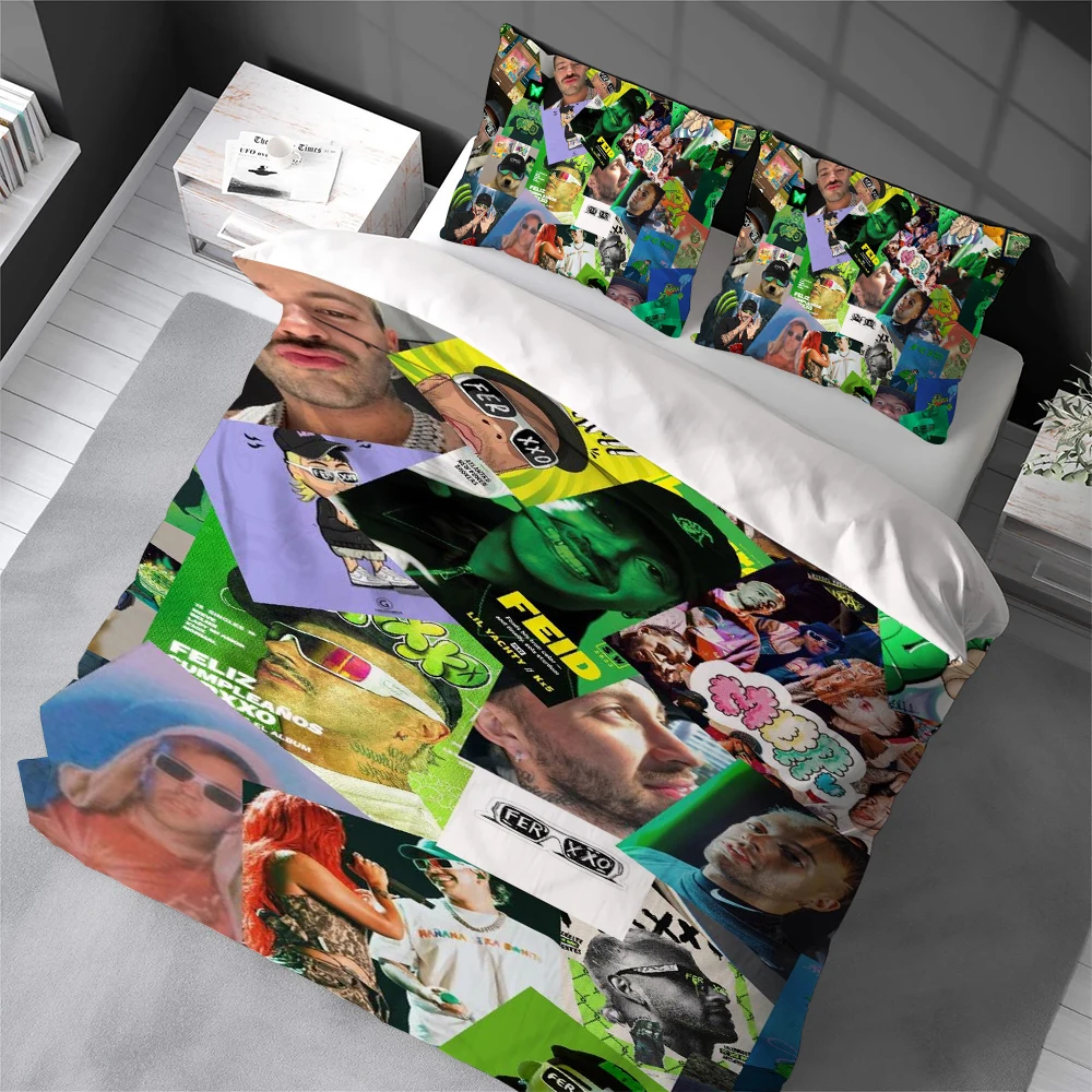 

F-Feid Rapper Duvet Cover Set Soft Wash Bed 3 Piece Summer Comfortable Student Dormitory Home Baby Bedding Best seller