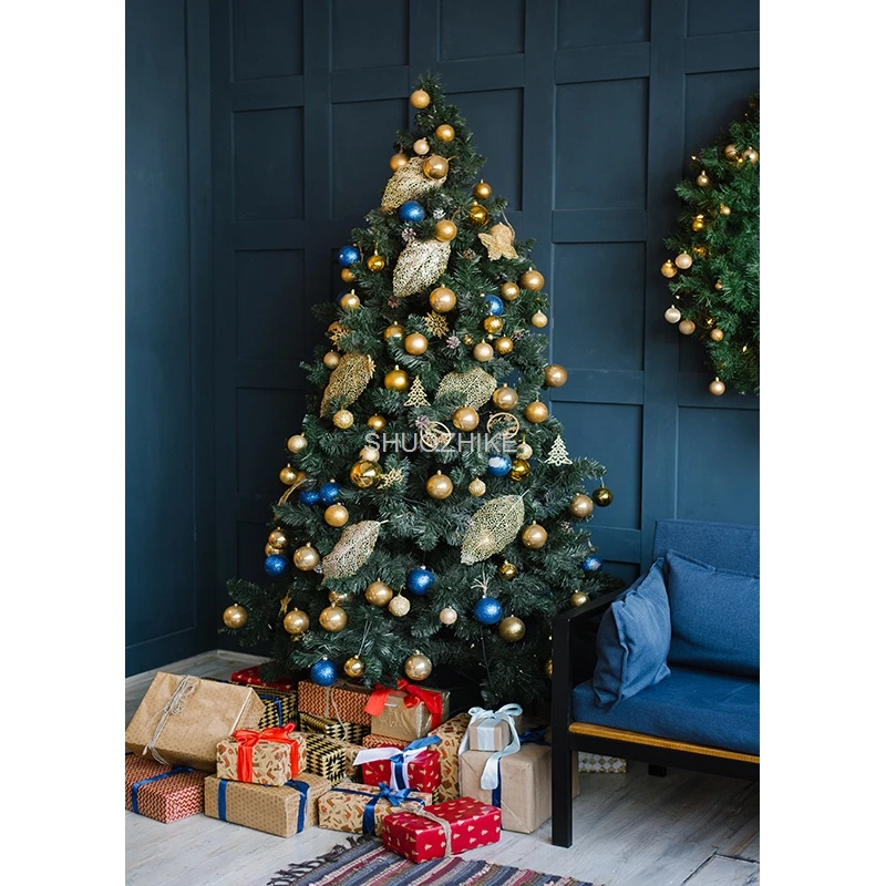 SHUOZHIKE Christmas Backgrounds For Photography Winter Snow Gift Baby Newborn Portrait Photo Backdrop Photocall  STY-02