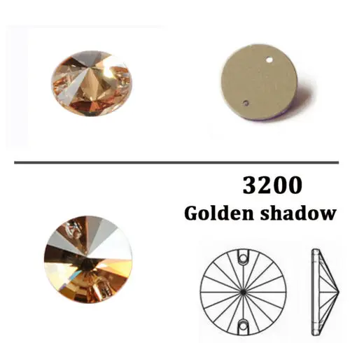 

Rivoli Sewn Rhinestones DIY Accessories Flat-back Sewing&Fabric Garment Glass Rhinestones For Bags Clothing Home Decorations