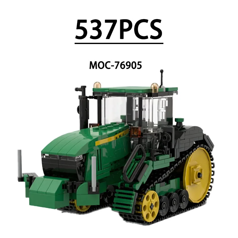 

MOC-76905 Building Block Farm Tractor Crawler Model Ornament 537 Pieces Children’s Educational Birthday Christmas New Year Gift